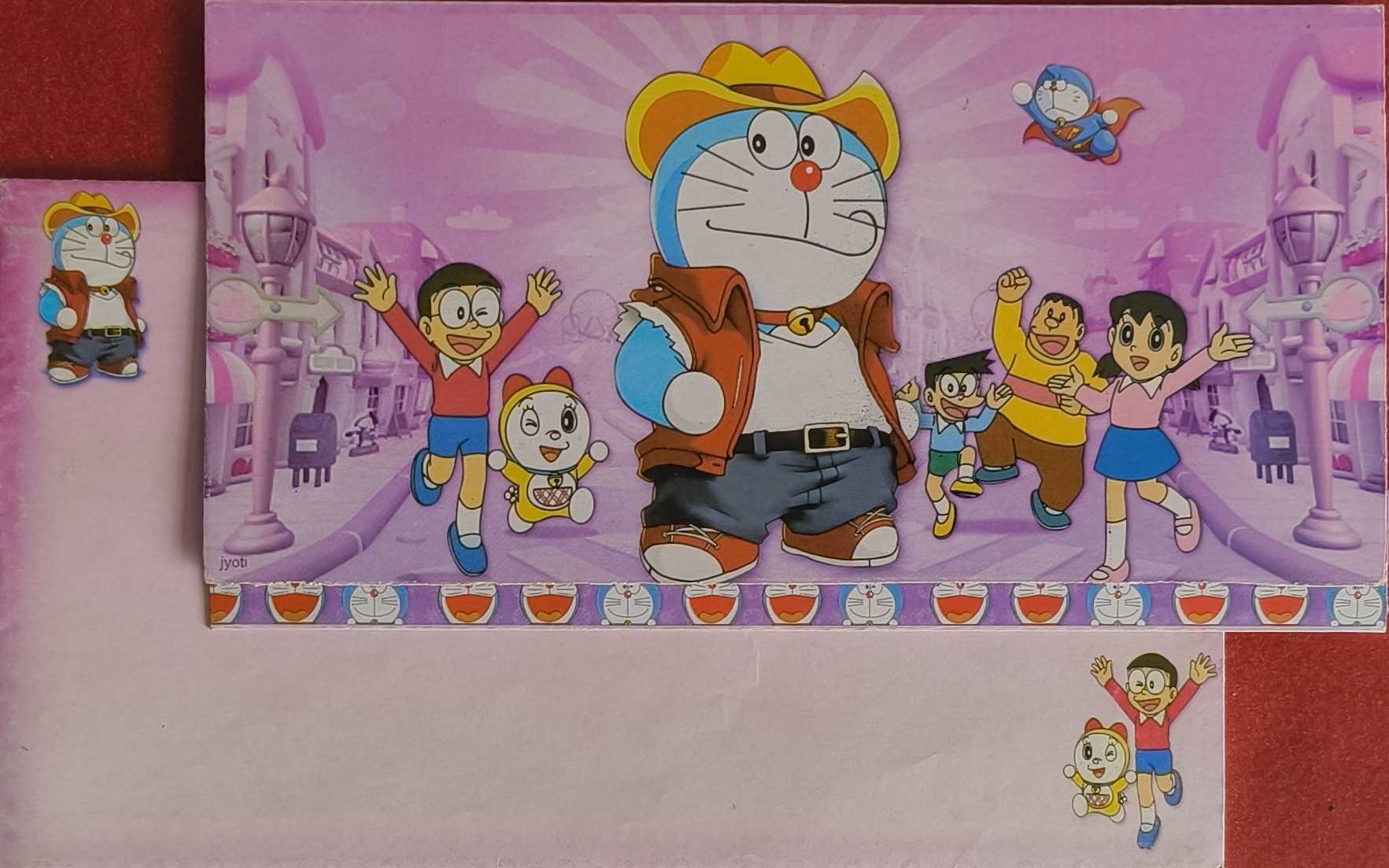 Children's birthday invitation card with a cartoon theme